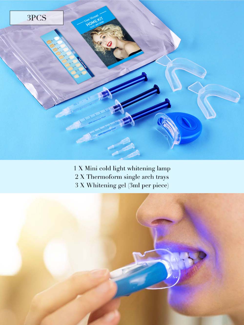 Teeth Whitening Kit - En kaliteli peroksit diş beyazlatma jel